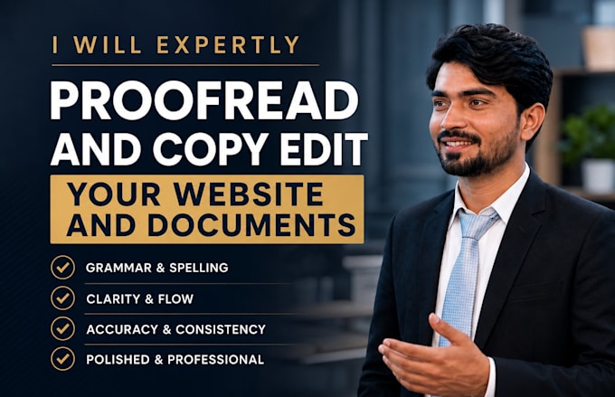 expertly proofread and copy edit your website and documents
