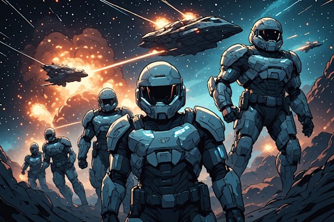 bring your cinematic scifi battles and mecha concepts
