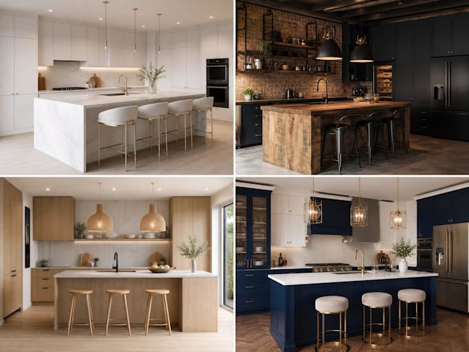 do interior design 3d rendering modern kitchen space planning kitchen renovation