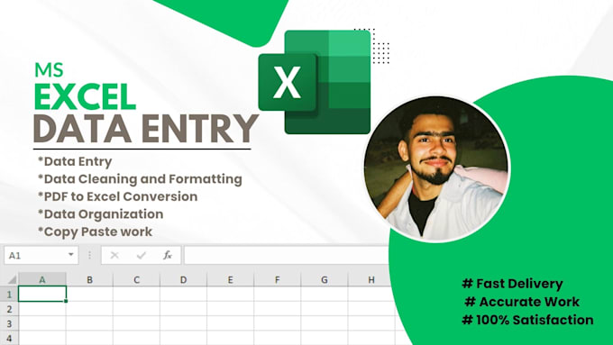 do microsoft excel data entry, cleaning and formatting