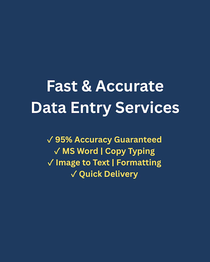 do fast and accurate data entry and copy typing