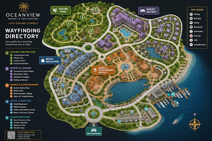 craft clear and easy to understand maps for visitors