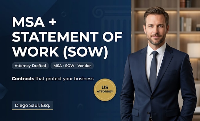 draft a master service agreement msa and statement of work
