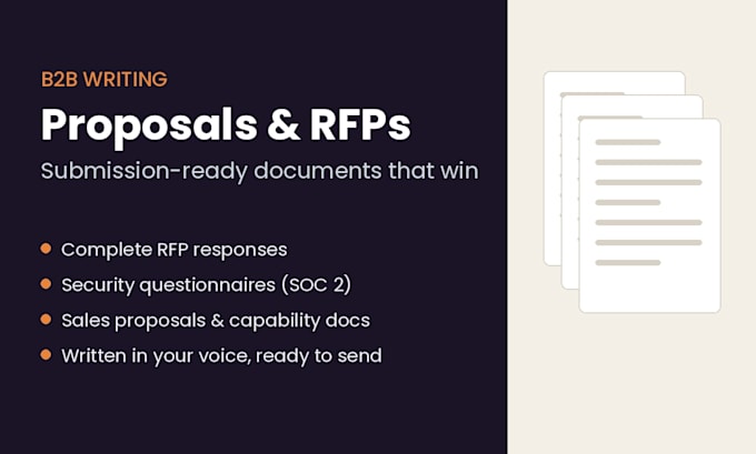 write your business proposal, rfp response, or security questionnaire