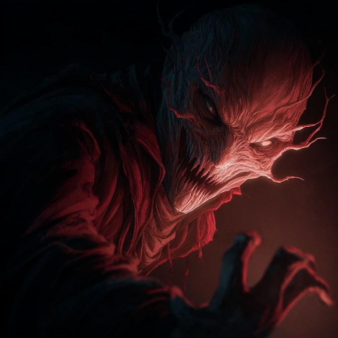 draw dark, punk, goth, horror character in comic like style