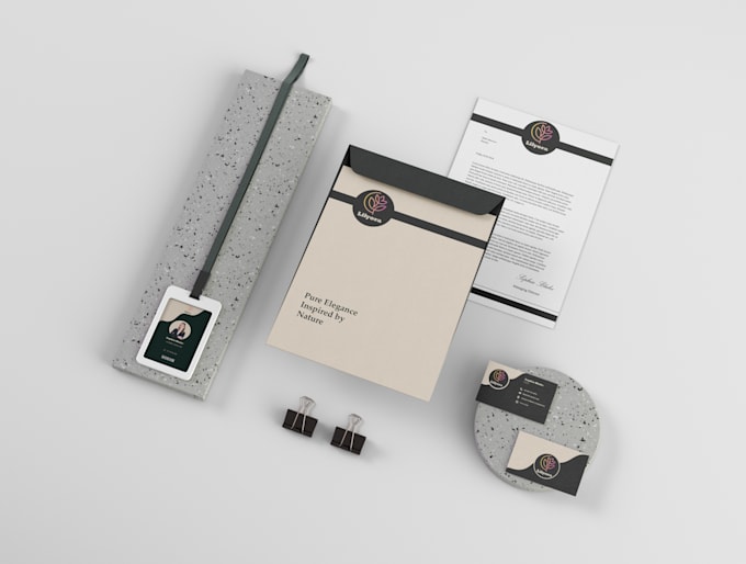 design business card, letterhead, and stationery