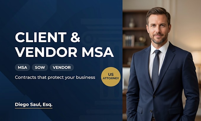 prepare a master service agreement for clients and vendors