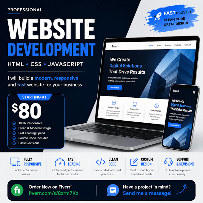 build a professional website using HTML CSS javascript