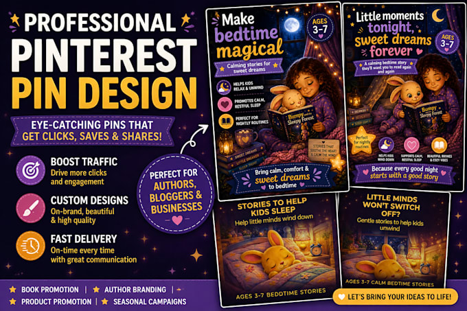design pinterest pins for authors and businesses