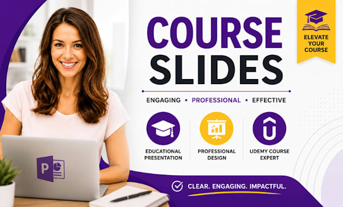course slides, educational presentation, udemy course powerpoint expert proelite