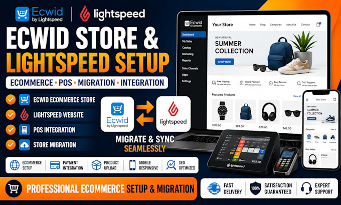 ecwid store lightspeed website ecommerce setup pos migration and integration