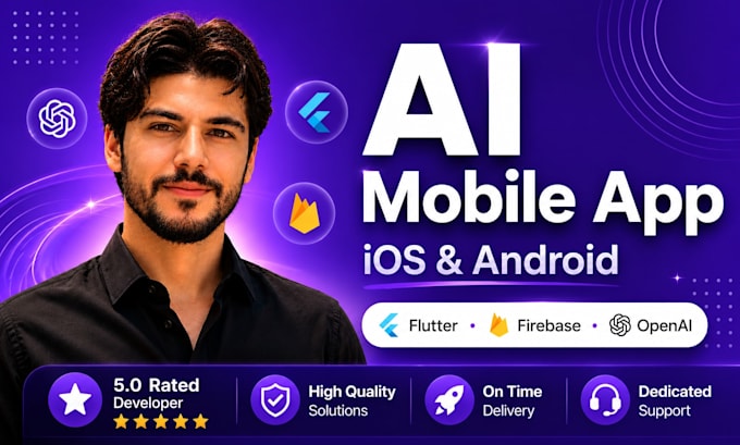 do ai mobile app development, android and ios app, flutter developer
