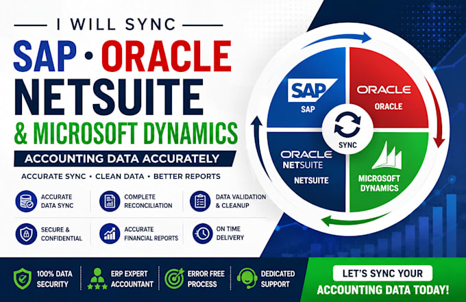 sync sap oracle netsuite and microsoft dynamics accounting data accurately