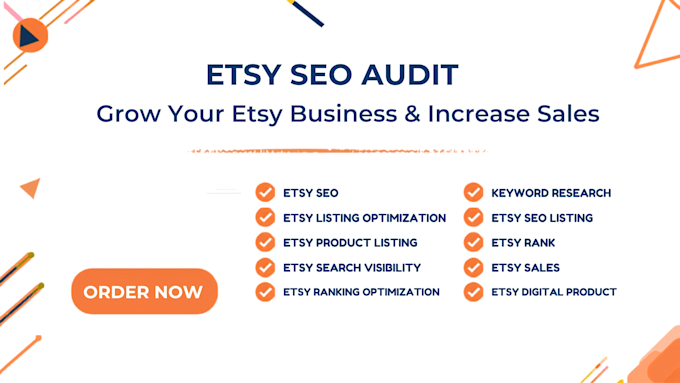 etsy SEO audit, search visibility fix, shop set up, store listing optimization