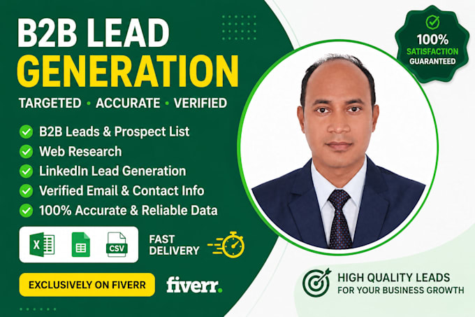 do lead generation, prospect list building and web research