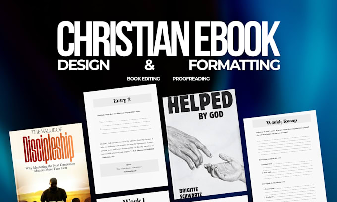 do christian book editing, proofreading, amazon kdp book formatting, book design