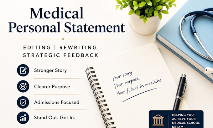 professionally edit your medical personal statement, amcas, eras for success