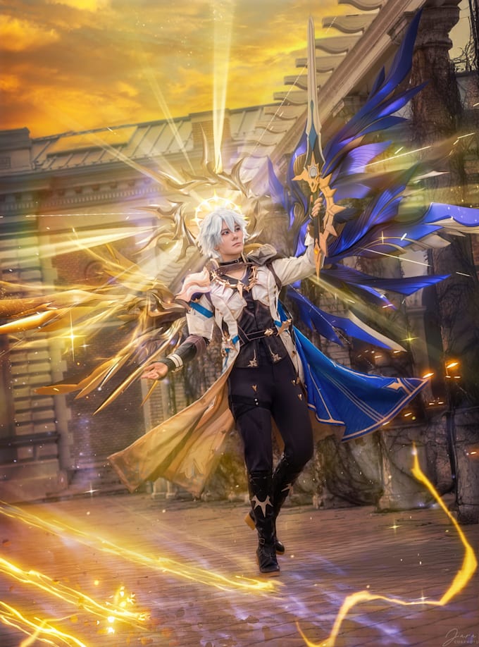 do cinematic cosplay photo editing and fantasy retouching