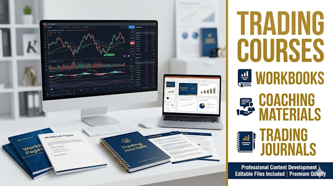 create trading courses, workbooks, coaching materials, and trading journals
