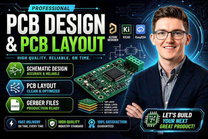 make pcb design, esp2 program, iot project, pcb layout, schematic, gerber file