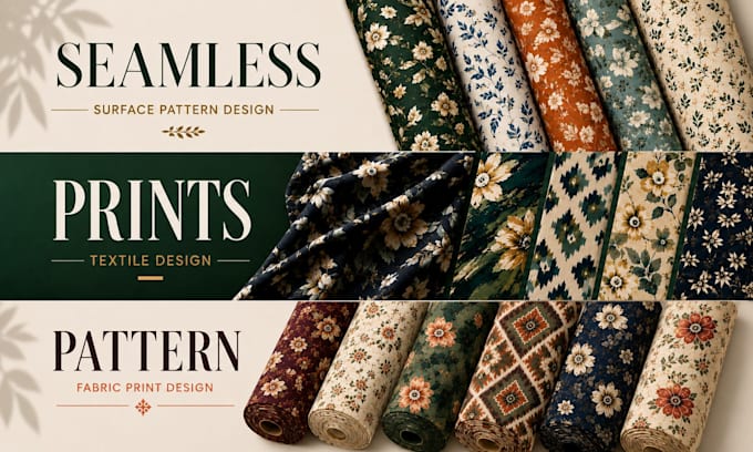 do seamless surface pattern, fabric print, t shirts design for fashion textile