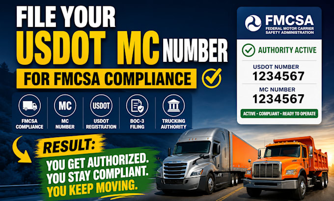 file your usdot mc number for fmcsa compliance