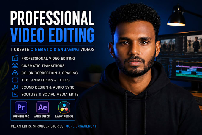 do professional cinematic video editing and post production