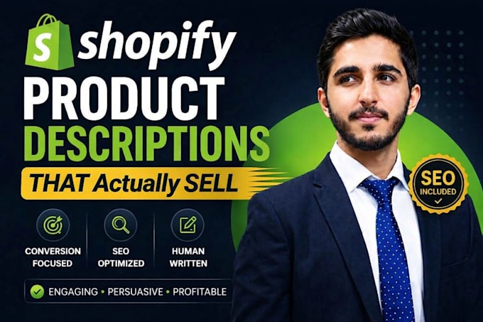 write SEO optimized shopify product descriptions that convert