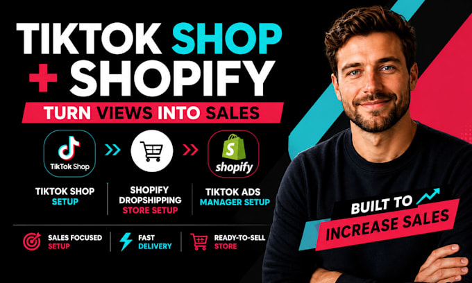 setup tiktok shop, shopify dropshipping website setup, tiktok shop ads setup