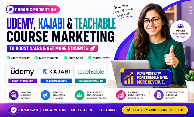 do online course promotion, udemy course marketing, thinkific
