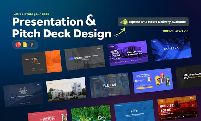 design, pitch deck presentation, figma, powerpoint in hours