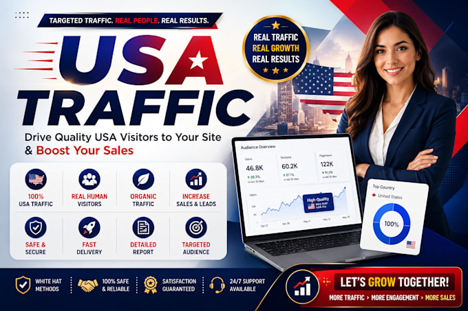 promote organic USA,UK, website traffic to increase sales