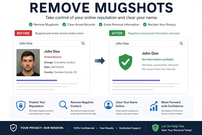 help remove mugshots and improve your online reputation
