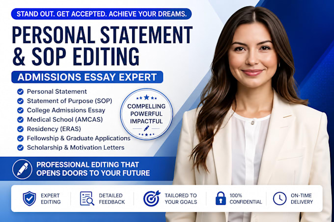 professionally edit your personal statement and statement of purpose