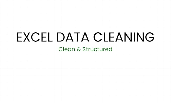 clean, organize and format messy excel or CSV data professionally