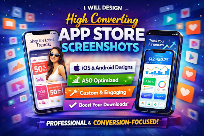 design high converting app store screenshots