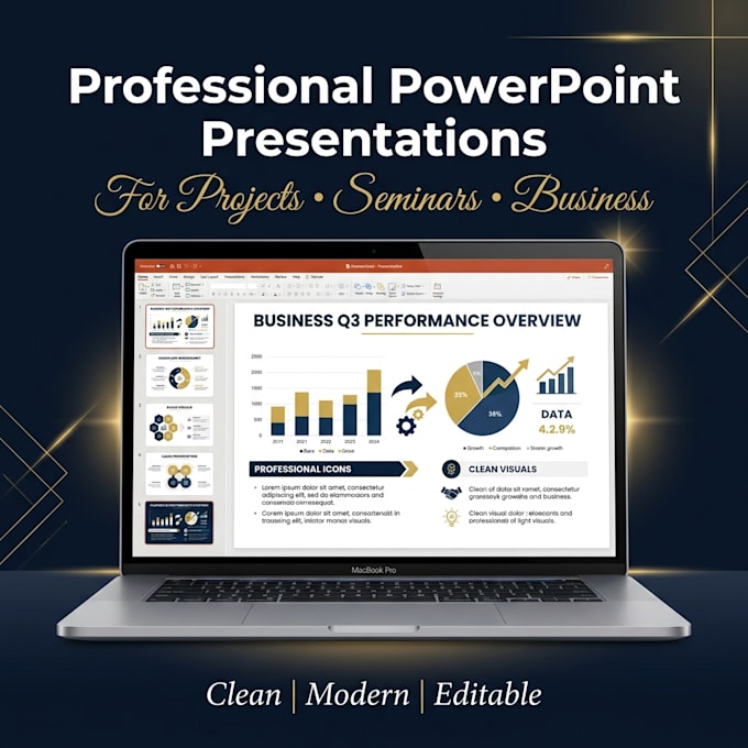 design a professional presentation for business or seminars