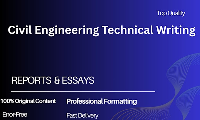 do civil engineering technical writing and reports