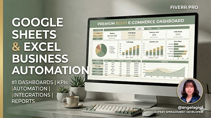 create automated google sheets dashboards and trackers for your business