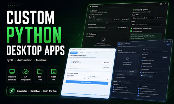 develop a custom python desktop application with pyqt