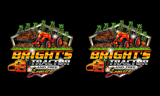 create an awesome beautiful tree service logo just in 16 hours