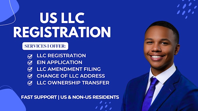 register US llc, ein, ownership transfer, address change for US and non US