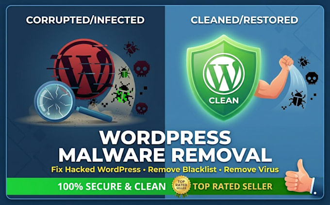 wordpress malware removal, fix hacked wordpress, remove blacklist, remove virus