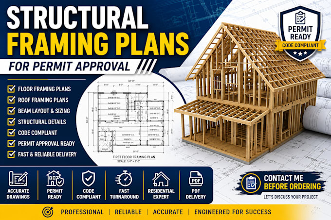 create structural framing plans for permit approval