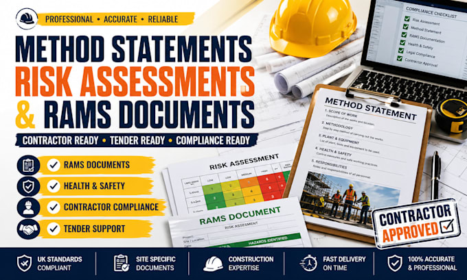 write method statements, risk assessments and rams documents