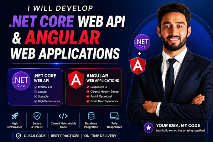 develop dotnet core web API and angular web applications
