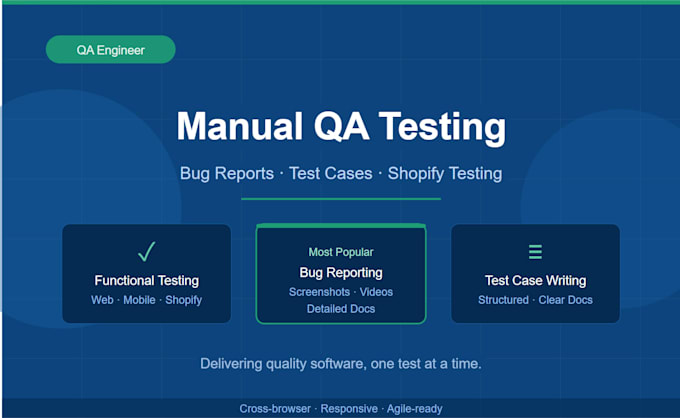 do functional testing, bug reporting, and test case
