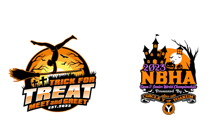 design superb modern halloween logo with express delivery