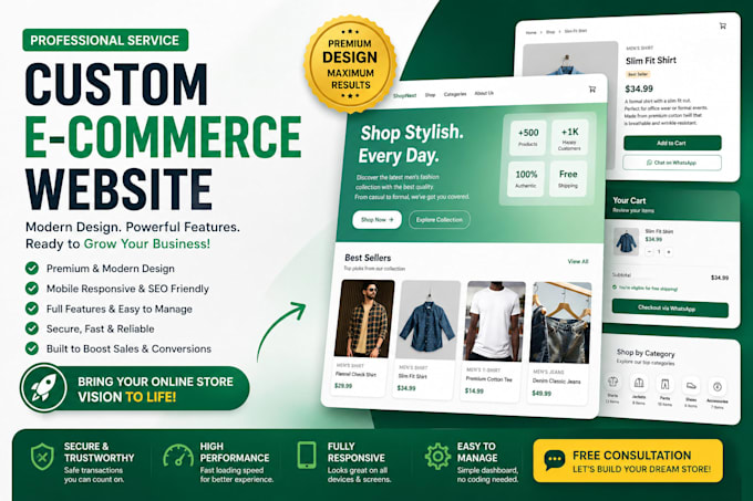 develop a modern e commerce online store using next js