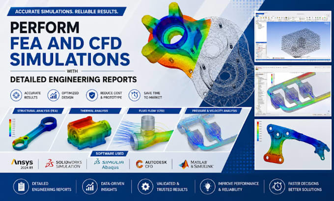 perform fea and cfd simulations with detailed engineering reports